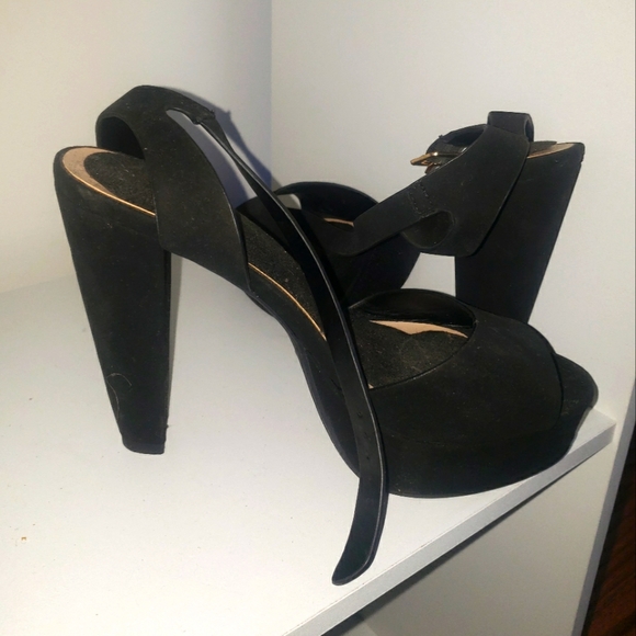 ASOS black chunky platform heels size 7.5 - Picture 6 of 6